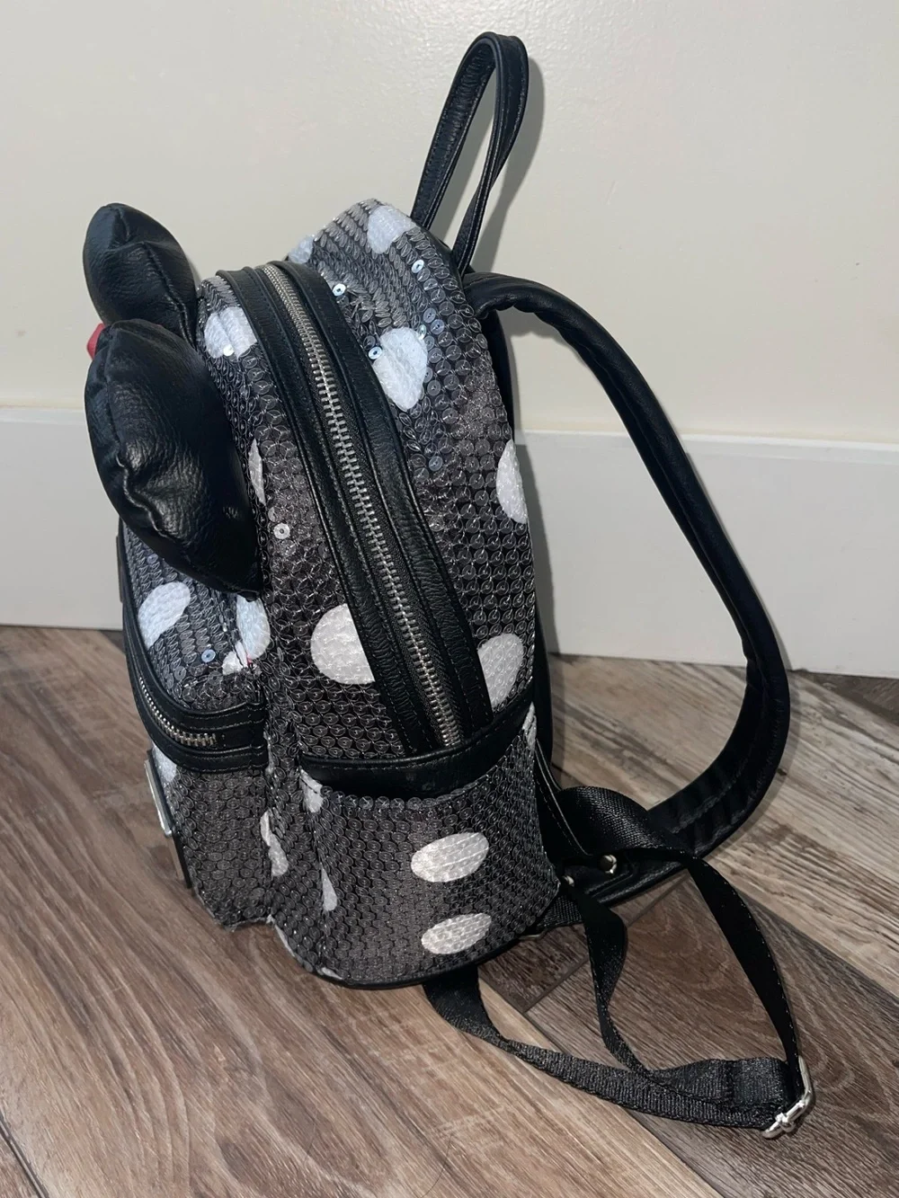 Disney & Loungefly Minnie Mouse Sequined Dot Mini Backpack